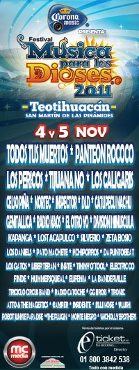 MÚSICA PARA LOS DIOSES4 y 5 Noviembre, Teotihuacan, 